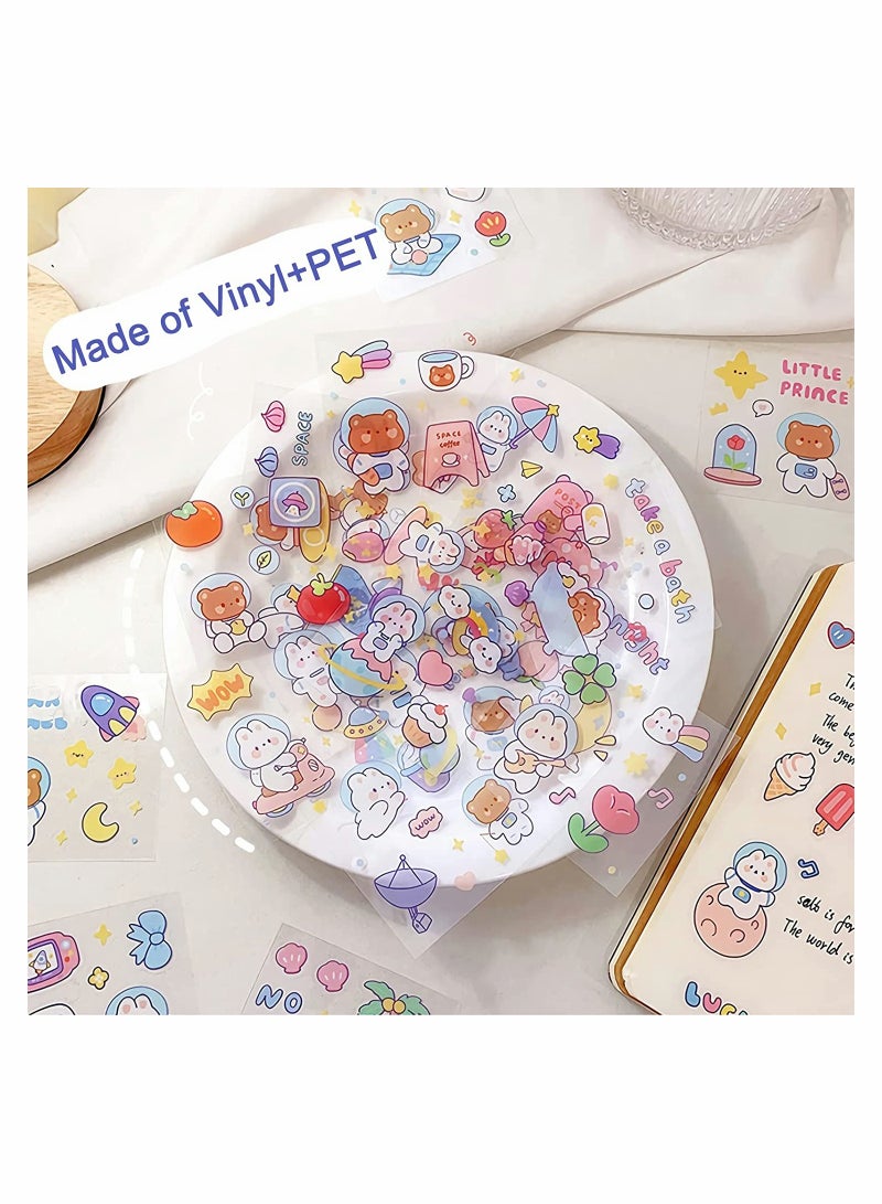 Cute Waterproof Stickers for Water Bottles Laptops Journals Aesthetic Vinyl Sticker Pack of 100 Sheets Perfect for Kids and Gifts Space Star Travel