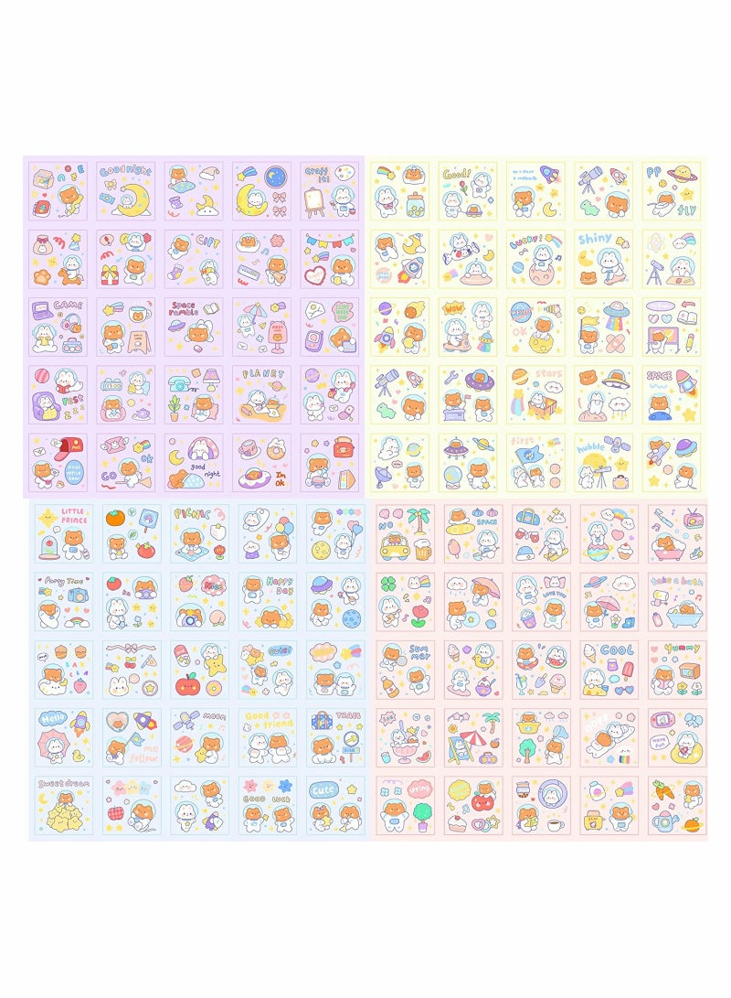Cute Waterproof Stickers for Water Bottles Laptops Journals Aesthetic Vinyl Sticker Pack of 100 Sheets Perfect for Kids and Gifts Space Star Travel
