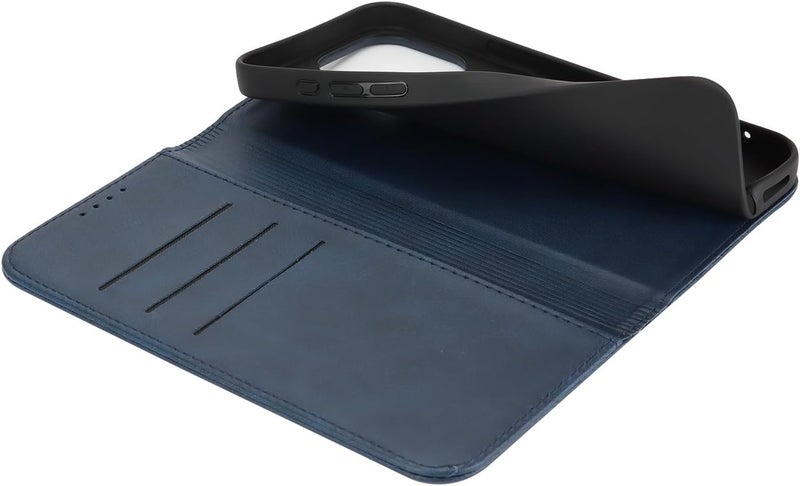 iCoverCase Lightweight for iPhone 16 Pro Max Wallet Case with Card Holder, PU Leather Magnetic Kickstand Feature Shockproof Protective Flip Cover Case - Blue Modern practical shape - Image 5