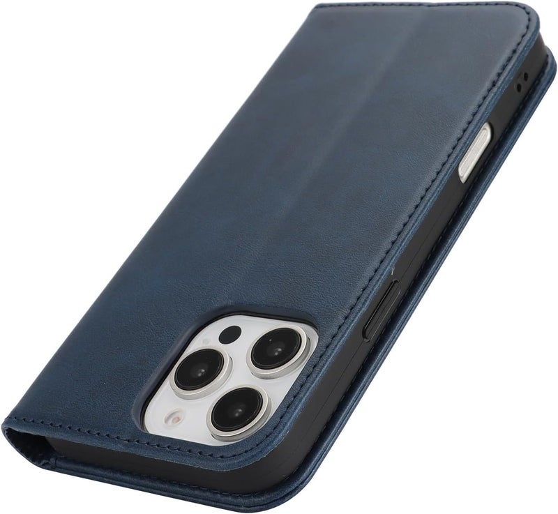 iCoverCase Lightweight for iPhone 16 Pro Max Wallet Case with Card Holder, PU Leather Magnetic Kickstand Feature Shockproof Protective Flip Cover Case - Blue Modern practical shape - Image 4