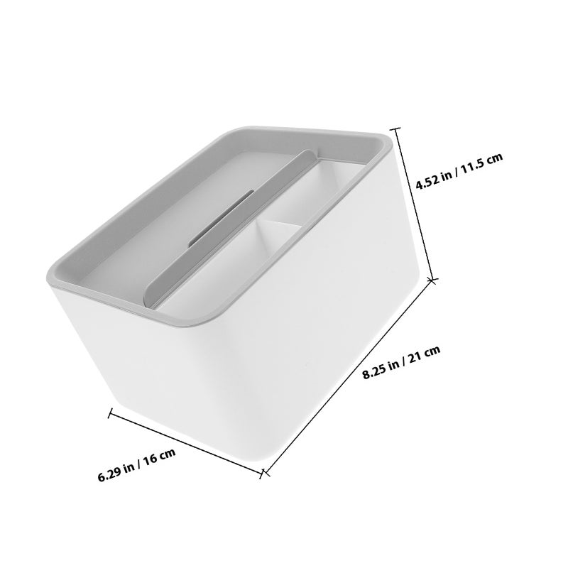 Desktop Box Tissue Box Table Storage Box for Home (Beige) - Image 2