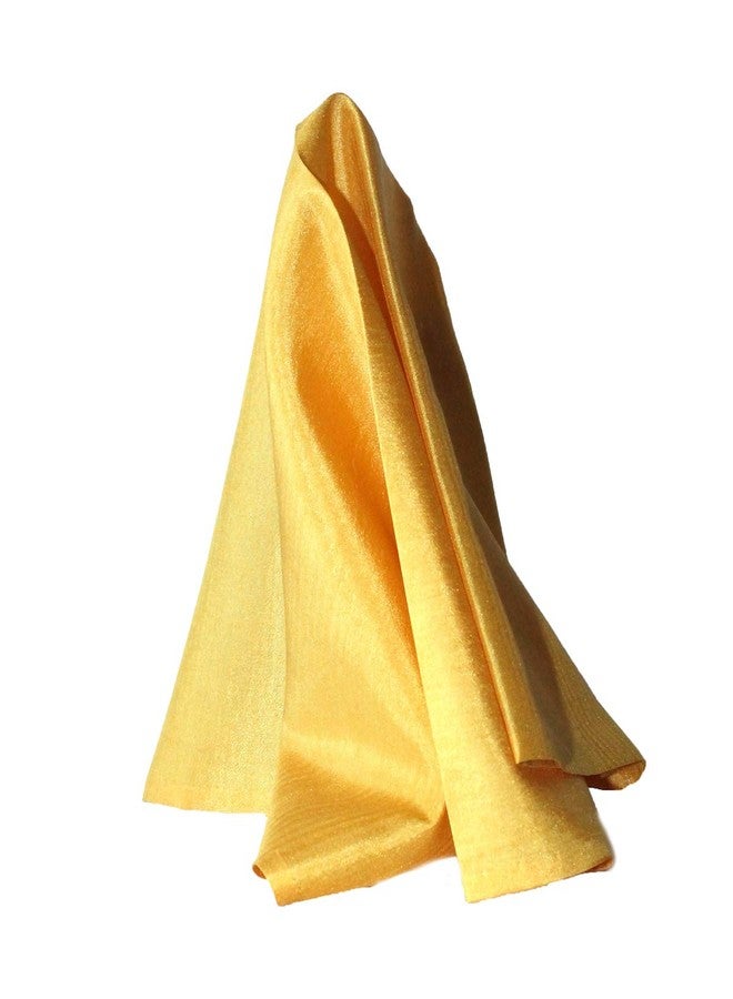 Royal Silk Spiffy Yellow Silk Pocket Square Smooth Mulberry Silk - 100% Silk - Large 16” Square - Image 1
