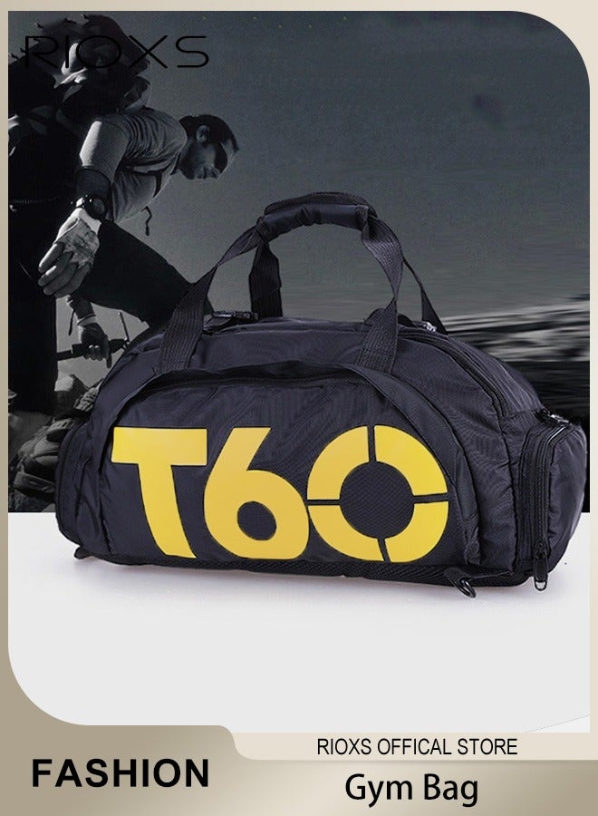 RIOXS Gym Sacks For Men Women,Gym Bag With Shoes Compartment & Wet Pocket,Versatile Duffle Bag,Protable Bag For Travel Sports Fitness Yoga,Sports Holdall Backpack - Image 2
