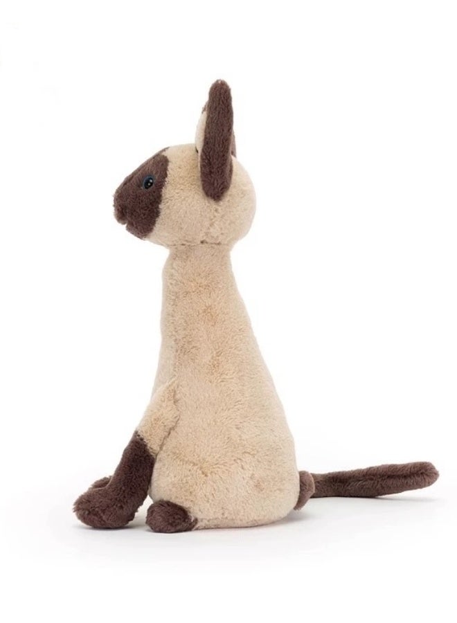 جيليكات 27cm لعبة القط السيمية أفخم ، هدية كلاسيكية للأطفال (يشمل حقيبة غبار 3D) - Image 3