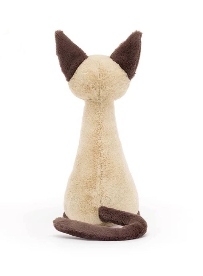 جيليكات 27cm لعبة القط السيمية أفخم ، هدية كلاسيكية للأطفال (يشمل حقيبة غبار 3D) - Image 4