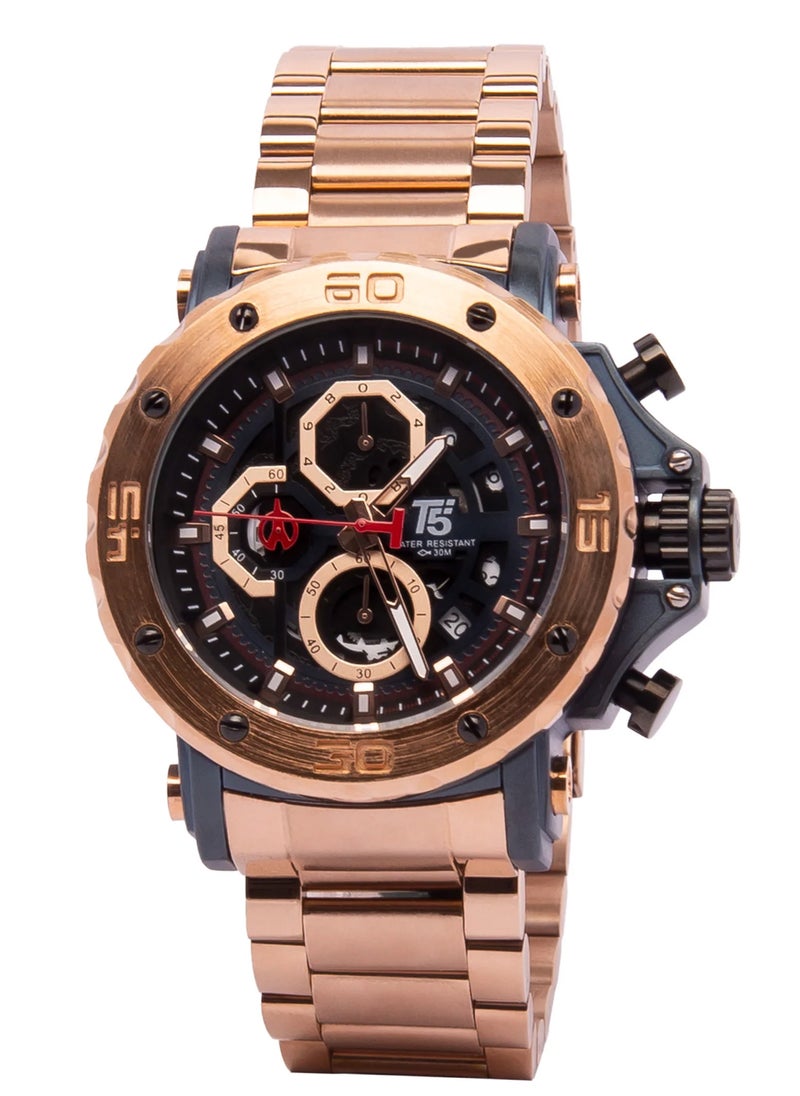 T5 - T5 Men's Chronograph Stainless Steel Watch - Image 1