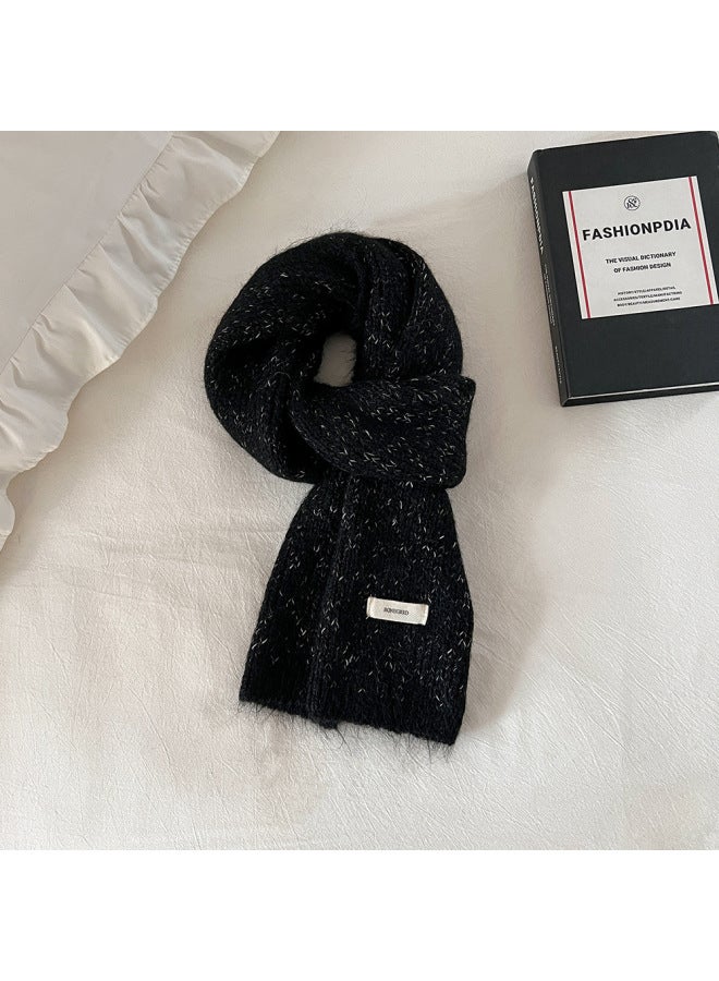 New Black Scarf For Both Men And Women, With A Cozy And Fragrant Atmosphere. Warm Scarf With A Textured Shawl - Image 1