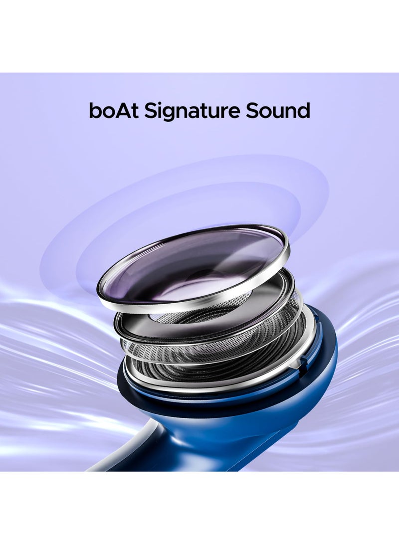 boAt Airdopes 91 In Ear Tws Earbuds With 45 Hrs Playtime, Beast Mode With 50 Ms Low Latency, Dual Mics With Enx, Asap Charge, Iwp Tech, Ipx4 & Bluetooth V5.3 Starry Blue - Image 4