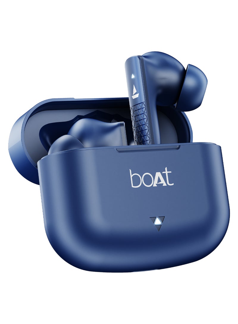 boAt Airdopes 91 In Ear Tws Earbuds With 45 Hrs Playtime, Beast Mode With 50 Ms Low Latency, Dual Mics With Enx, Asap Charge, Iwp Tech, Ipx4 & Bluetooth V5.3 Starry Blue - Image 1