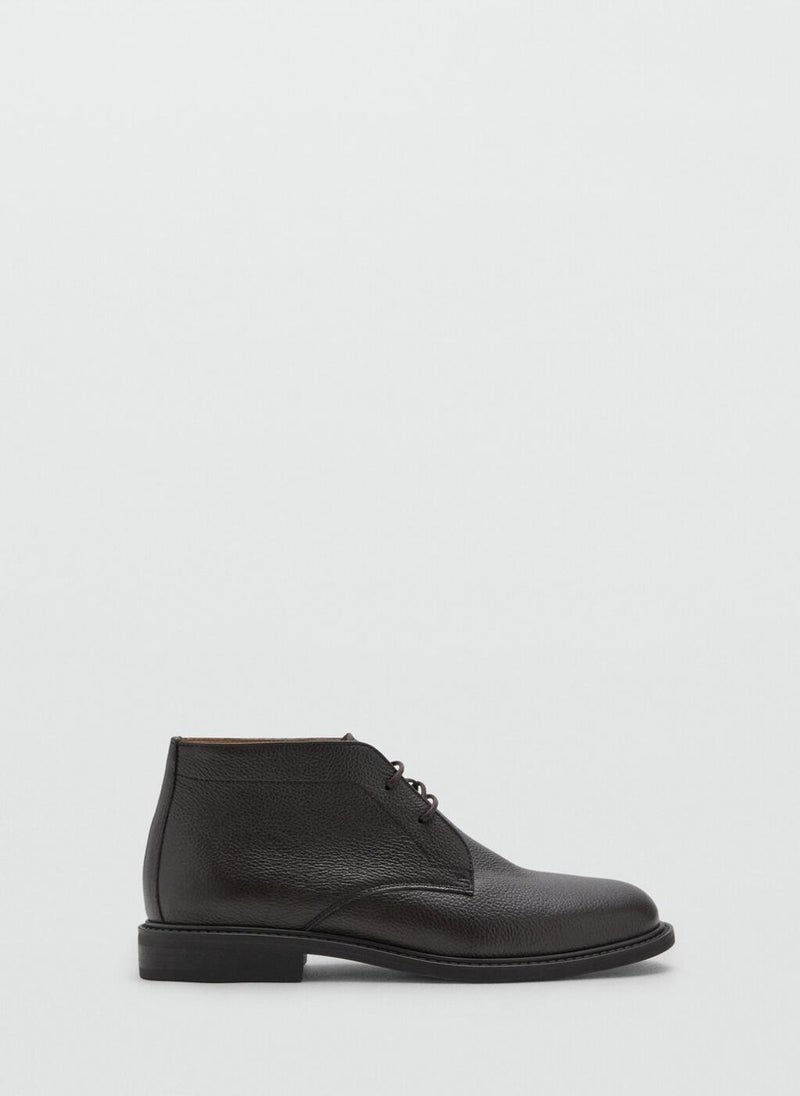 Mango Man Lace-up leather ankle boots - Image 1