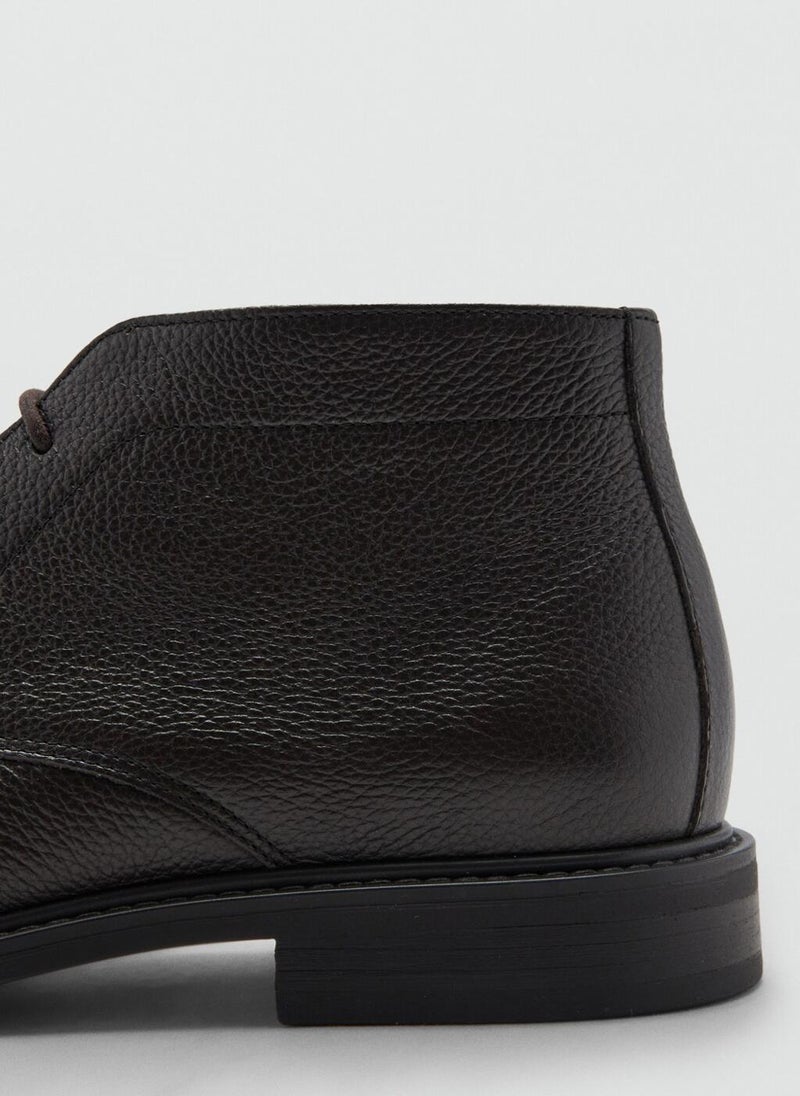 Mango Man Lace-up leather ankle boots - Image 3