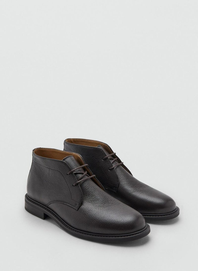 Mango Man Lace-up leather ankle boots - Image 2