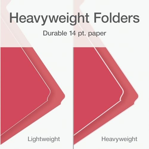Pendaflex Heavyweight File Folders, Assorted Colors, Letter Size, 1/3-Cut Tabs, Extra Durable, 50/Box, Great for Office Filing & Organization (1006536) - Image 3