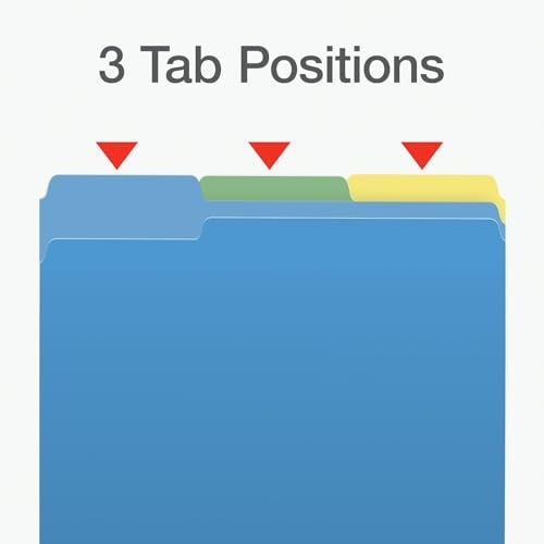 Pendaflex Heavyweight File Folders, Assorted Colors, Letter Size, 1/3-Cut Tabs, Extra Durable, 50/Box, Great for Office Filing & Organization (1006536) - Image 5