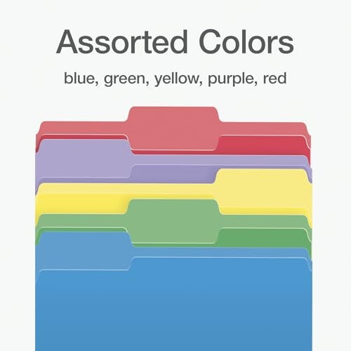 Pendaflex Heavyweight File Folders, Assorted Colors, Letter Size, 1/3-Cut Tabs, Extra Durable, 50/Box, Great for Office Filing & Organization (1006536) - Image 4
