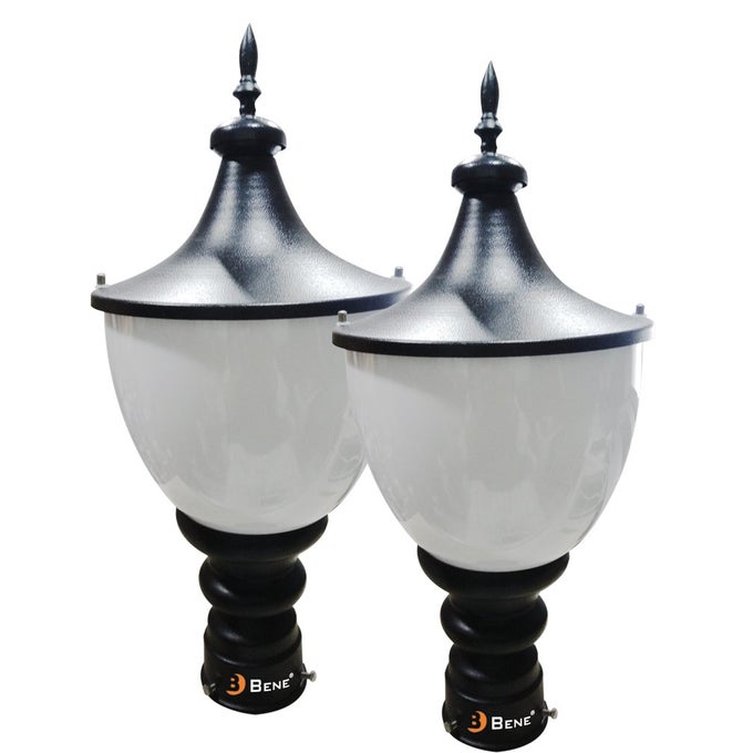 GARDEN LIGHT TZAR 16 CM FITTED WITH WHITE LED (9W, BLACK, PACK OF 2 PCS)