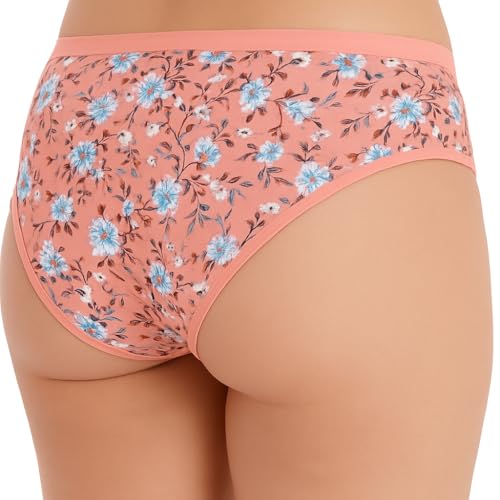 ZIBELL Women's Floral Print Cotton Panties, Full Coverage, Pack of 3 (in, Alpha, XL, Regular, 3, Floral Assorted) - Image 5