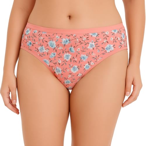 ZIBELL Women's Floral Print Cotton Panties, Full Coverage, Pack of 3 (in, Alpha, XL, Regular, 3, Floral Assorted) - Image 3
