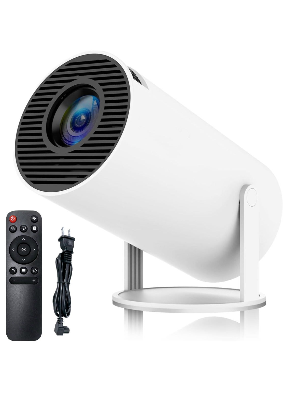 Smart Projector Mini Projector Auto Keystone Correction Portable Projector Full HD 2.4 5G WiFi BT 5.0 130 Inch Screen 180 Degree Flip Home Video Projector Outdoor Projector Android 11.0 Support Compatible With TV Stick/HDMI/USB/PS5/iOS/PS4