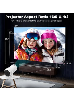 DIGI CORE Smart Projector Mini Projector Auto Keystone Correction Portable Projector Full HD 2.4 5G WiFi BT 5.0 130 Inch Screen 180 Degree Flip Home Video Projector Outdoor Projector Android 11.0 Support Compatible With TV Stick/HDMI/USB/PS5/iOS/PS4  - Image 3