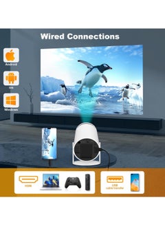 DIGI CORE Smart Projector Mini Projector Auto Keystone Correction Portable Projector Full HD 2.4 5G WiFi BT 5.0 130 Inch Screen 180 Degree Flip Home Video Projector Outdoor Projector Android 11.0 Support Compatible With TV Stick/HDMI/USB/PS5/iOS/PS4  - Image 4