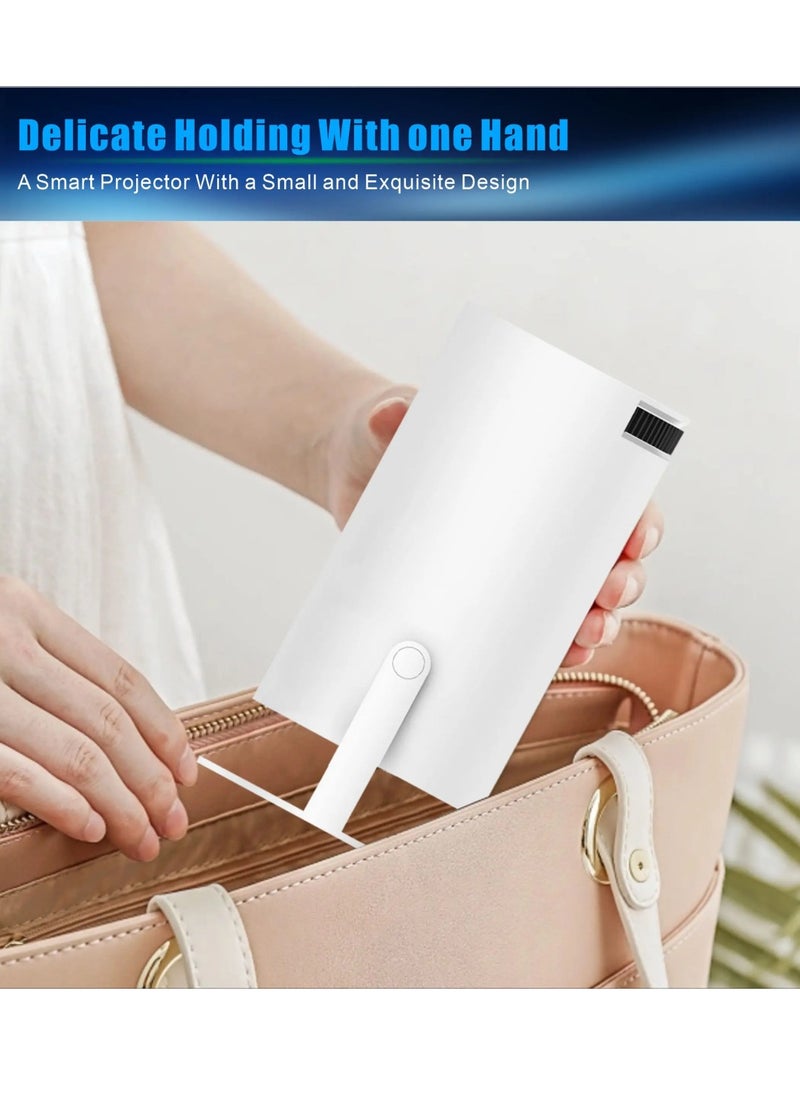 DIGI CORE - Smart Projector Mini Projector Auto Keystone Correction Portable Projector Full HD 2.4 5G WiFi BT 5.0 130 Inch Screen 180 Degree Flip Home Video Projector Outdoor Projector Android 11.0 Support Compatible With TV Stick/HDMI/USB/PS5/iOS/PS4 - Image 1