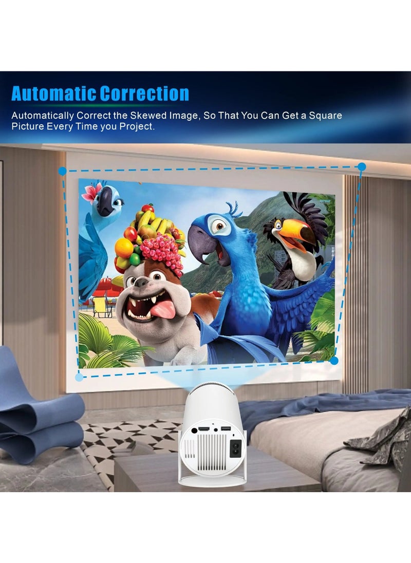 DIGI CORE - Smart Projector Mini Projector Auto Keystone Correction Portable Projector Full HD 2.4 5G WiFi BT 5.0 130 Inch Screen 180 Degree Flip Home Video Projector Outdoor Projector Android 11.0 Support Compatible With TV Stick/HDMI/USB/PS5/iOS/PS4 - Image 1