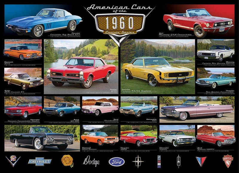 EuroGraphics 1960's Cruisin' Classics Jigsaw Puzzle (1000-Piece) - Image 2