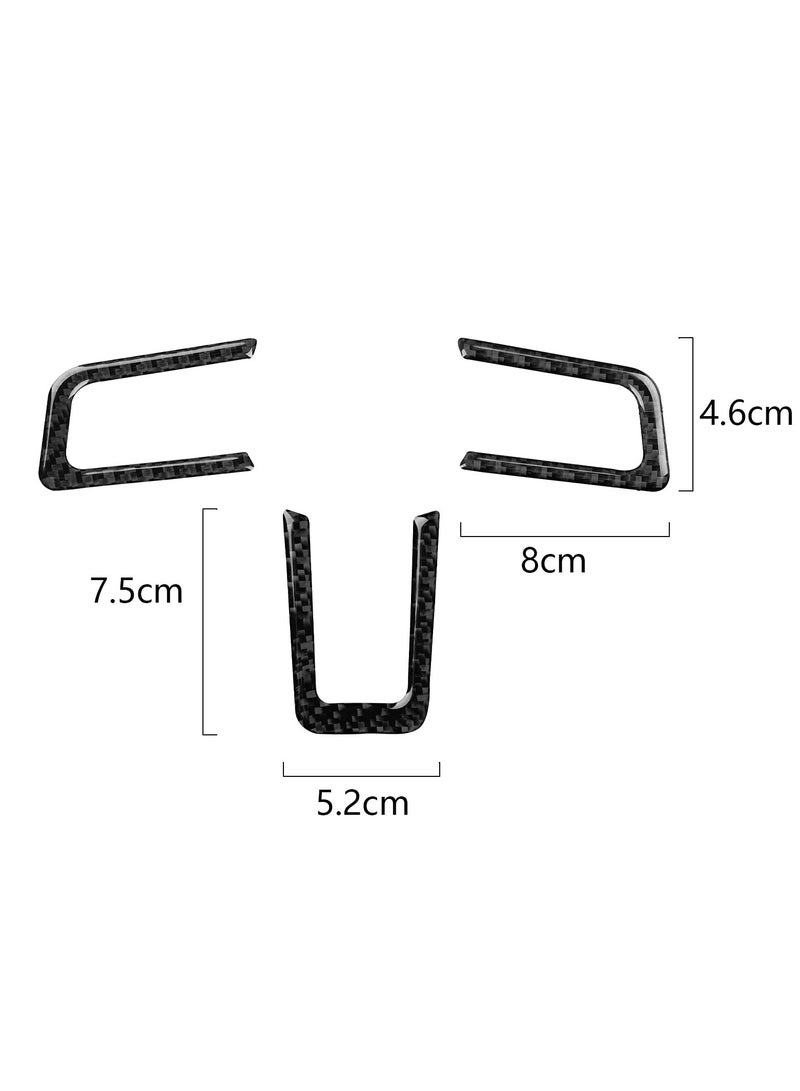 SYOSI Car Steering Wheels Sticker for Ford Mustang GT, Carbon Fiber Interior Trim Decal Accessories - Image 5