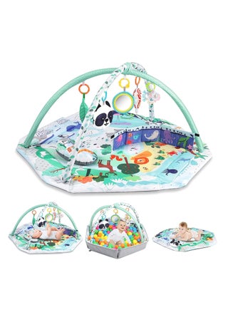 4-in-1 Baby Play Gym Mat, Tummy Time Mat and Baby Activity Gym and Ball Pit for Sensory Exploration and Motor Skill Development, Includes 5 Toys, Self-Discovery Mirror and Tummy Time Pillow - pzsku/Z1274FB9351001645B466Z/45/_/1696842119/26e7bb0c-0924-498c-9c42-42d62533f365