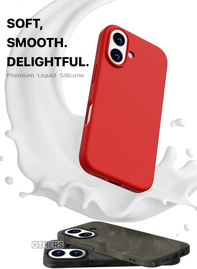 BORTONY iPhone 17 Case Premium Liquid Silicone Cover with 2-Pack Full HD 9D Tempered Glass For iPhone 17 Soft Touch Anti-Scratch with Microfiber Lining Cover For iPhone 17 6.3-inch - Image 3