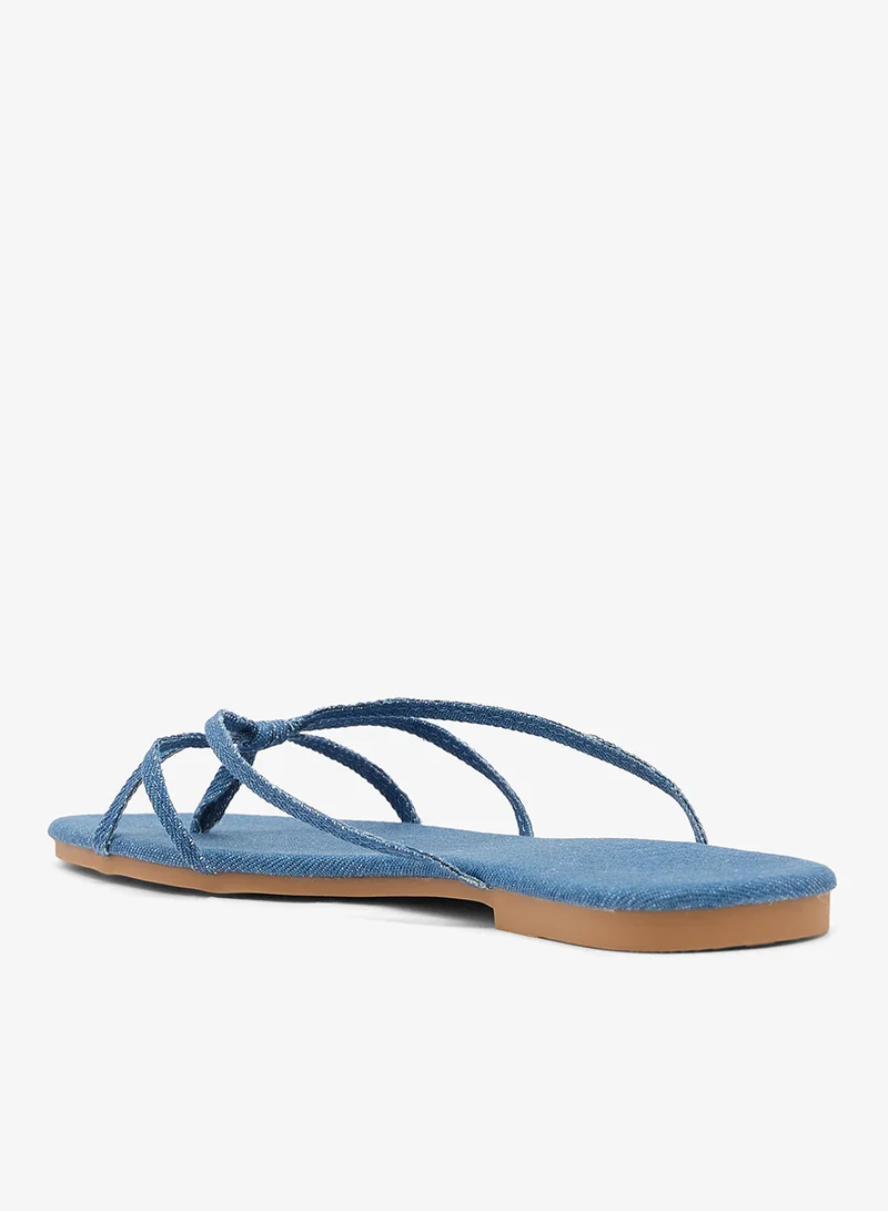Ella  Strap Detail Flat Sandals for Women | Best Price UAE