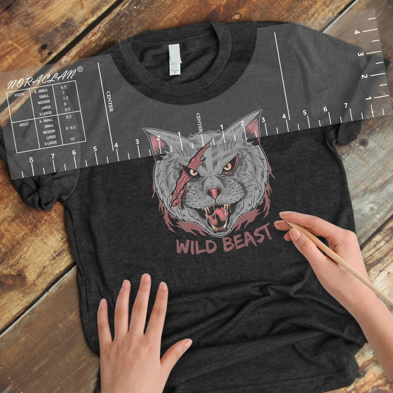 PLYXQ TShirt Rulers Guide Shirt Alignment Tool for Applying Vinyl and Sublimation Designs On Shirts with Size Chart Builtin  HTV Alignment Tool 