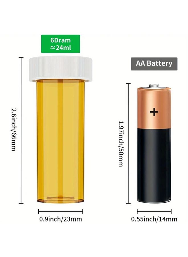 20 Pack 6 Dram Clear Plastic Pill Bottles With Child Resistant Caps - Image 4