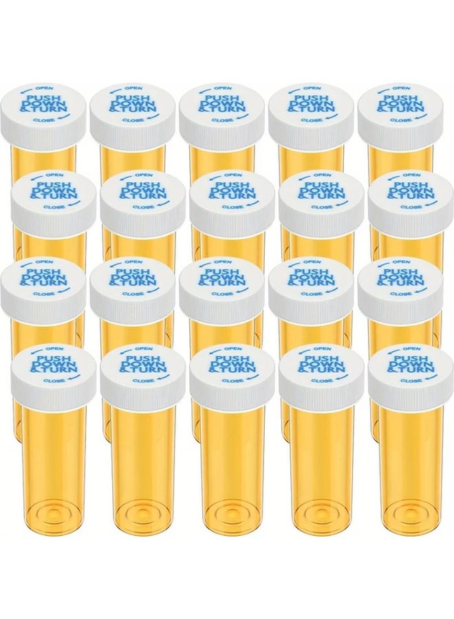 20 Pack 6 Dram Clear Plastic Pill Bottles With Child Resistant Caps - Image 5