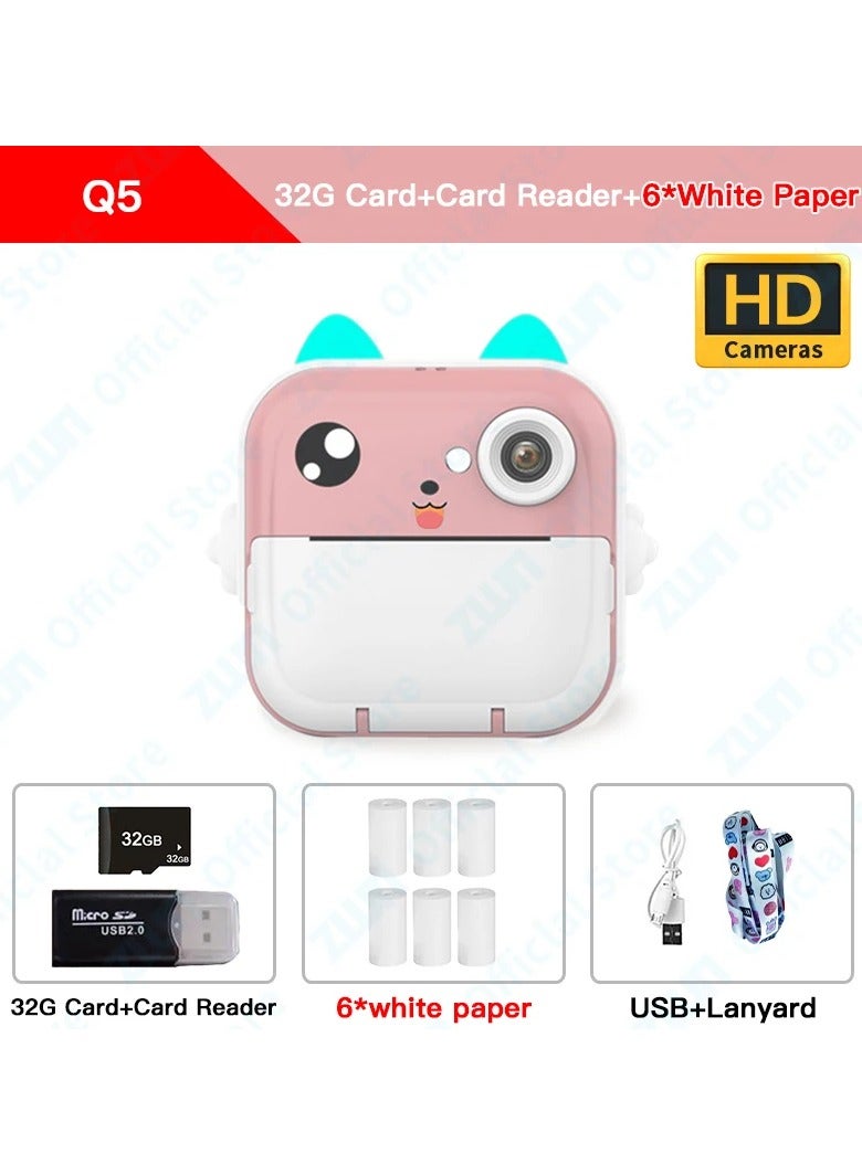 AROAQ Children's 1080P HD Digital Camera with Instant Print for Kids - Fun and Easy Thermal Print Camera with 32G Memory - Image 1