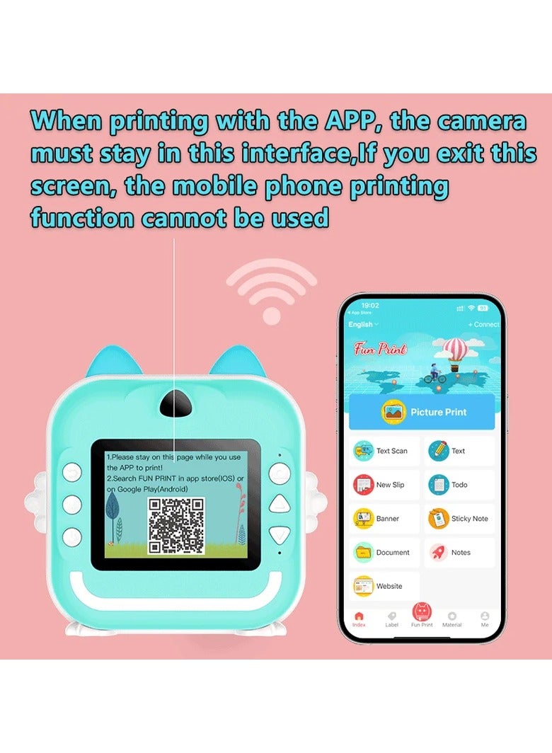 AROAQ Children's 1080P HD Digital Camera with Instant Print for Kids - Fun and Easy Thermal Print Camera with 32G Memory - Image 5