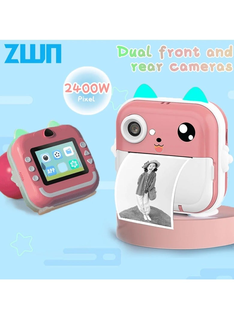 AROAQ Children's 1080P HD Digital Camera with Instant Print for Kids - Fun and Easy Thermal Print Camera with 32G Memory - Image 2