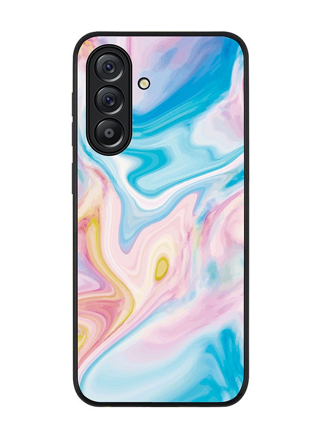 Stylizedd For Samsung Galaxy A36 5G Case,Slim fit Camera Protection, Shockproof Thin Phone cover  - Marble Print Aqua  - Image 1
