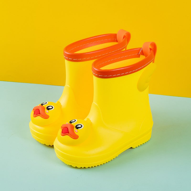 Children'S Rain Boots Cartoon Boys And Girls Kindergarten Baby Rubber Shoes Drawstring Non-Slip Rain Boots Kindergarten Rain Boots - Image 1