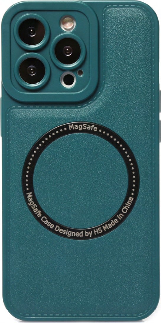 Supertrend iPhone 14 Pro Max Megsafe Leather Phone Case Green  - Image 1