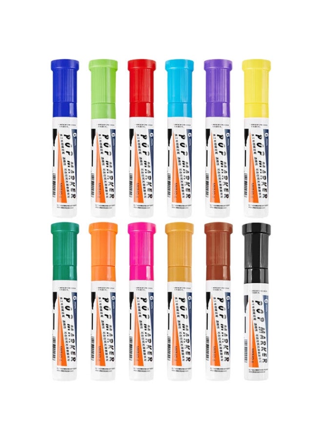Baoke 6Mm 12-Color Pop Marker Set, Poster Advertising Drawing Pens, Colored Marker Pens, Mk840-6 - Image 3
