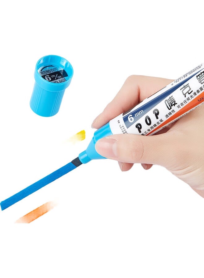 Baoke 6Mm 12-Color Pop Marker Set, Poster Advertising Drawing Pens, Colored Marker Pens, Mk840-6 - Image 2