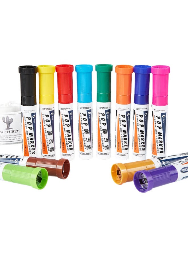 Baoke 6Mm 12-Color Pop Marker Set, Poster Advertising Drawing Pens, Colored Marker Pens, Mk840-6 - Image 1