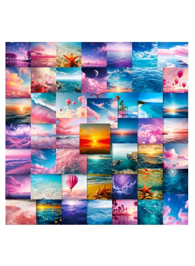 NIBEMINENT 50 Pcs Stars And Sea Deco Kit Waterproof Stickers, High Definition Printing Bright Colors, Suitable for Laptop Skateboard Luggage Water Bottle Guitar DIY - Image 2