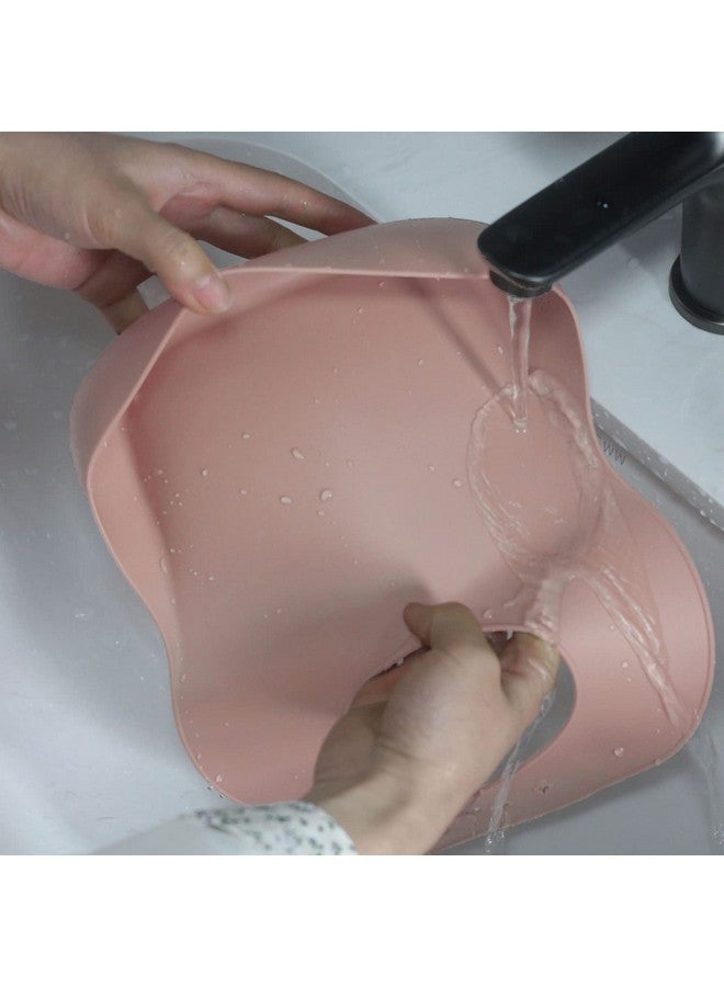 Ginbear Baby Bowls with Suction, Silicone Bibs, Self Feeding Spoons, Led Weaning Supplies, Toddler Eating Set for Ages 6 Months+ (Baby Pink) - Image 5