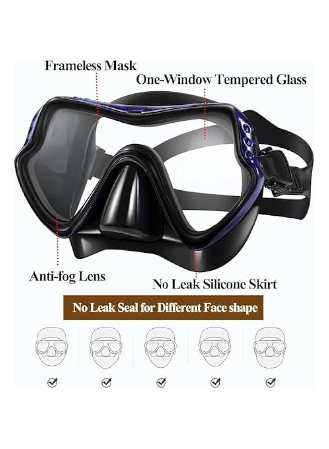 HOOKOR Snorkel Mask Set Snorkeling Gear Dry Snorkel Set and Mask Kids Adults Anti Fog 180 Degree Seaview with Mesh Bag, Scuba Diving Swimming Training Equipment Men Women - Image 4