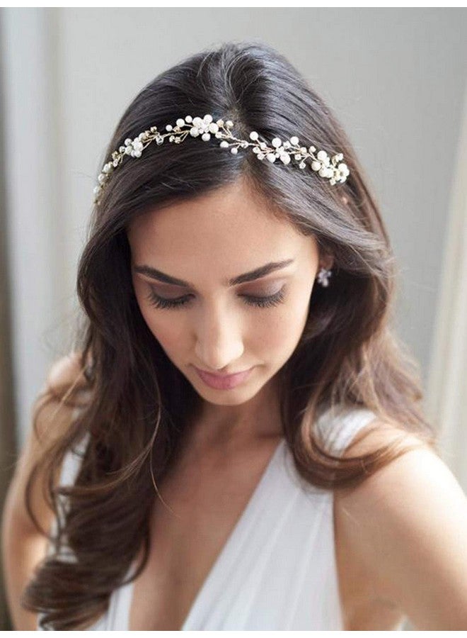 JAKAWIN Bride Rhinestone Wedding Hair Piece Crystal Flower Hair Vine Pearl Bridal Hair Accessories For Women And Girls Hv176 (1 Silver)  - Image 3