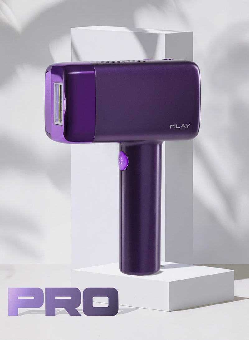 T14  Dark Purple With Smart AI Skin Sensor | ICE Cooling Touch | Replaceable Lamp Heads | FDA, ISO & NILES Certified | 24-Month Warranty | Ultra-Fast & Painless