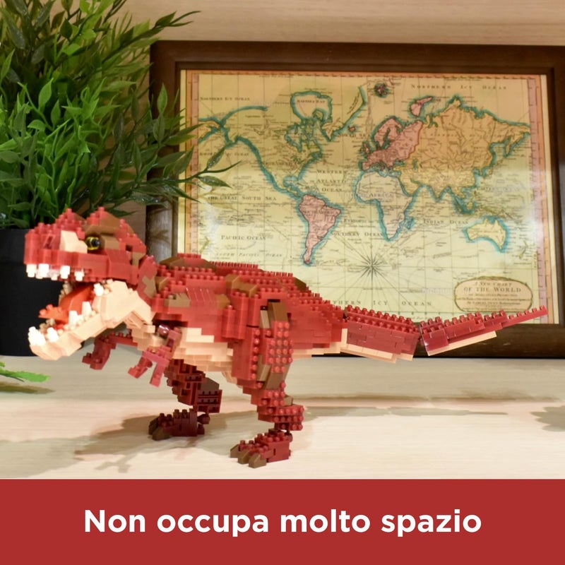 Kawada nanoblock - Dinosaurs - Dinosaur Deluxe Edition Tyrannosaurus Rex, Advanced Hobby Series Building Kit - Image 5